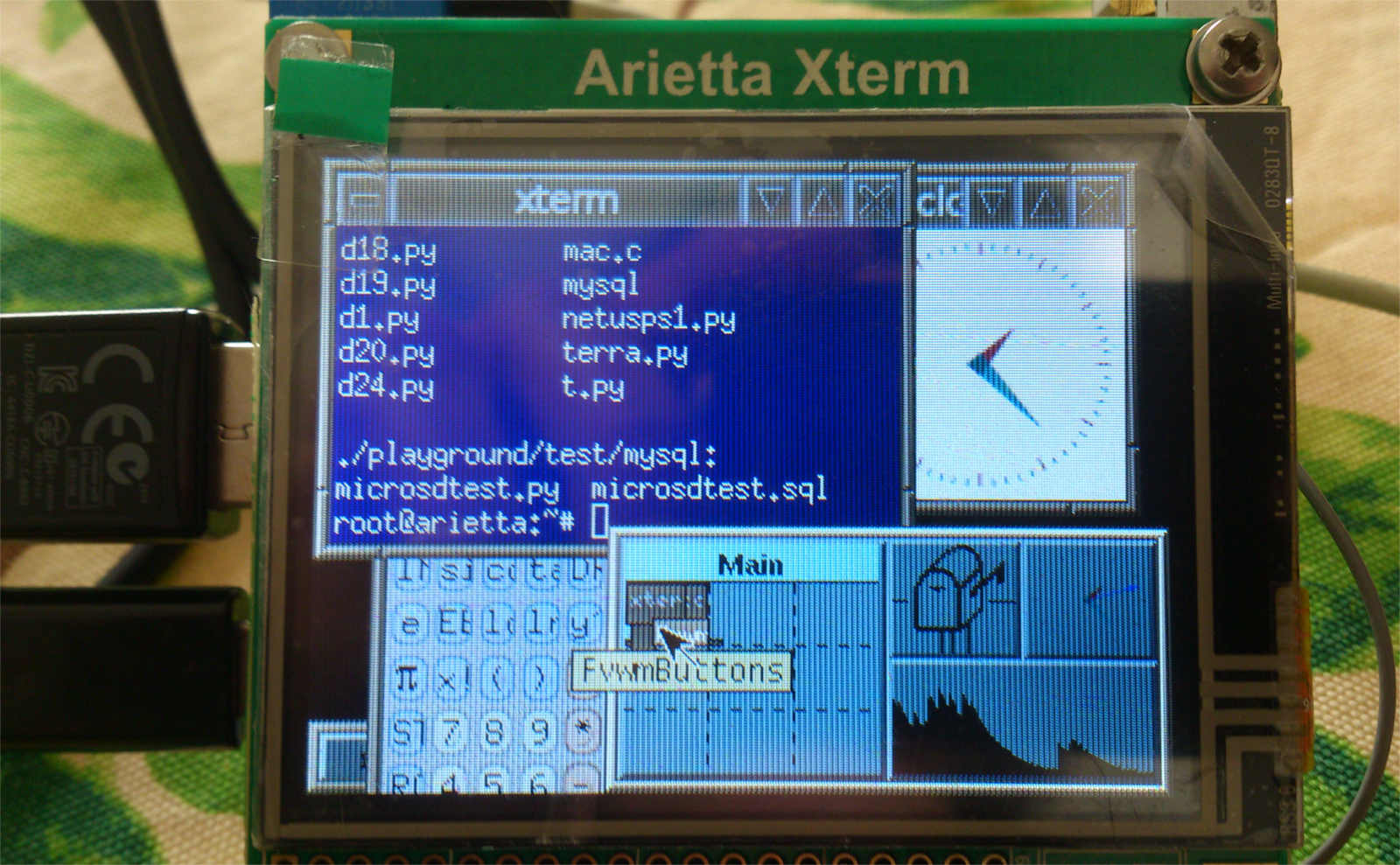 Il window manager FVWM su Arietta G25 + Arietta XTERM.