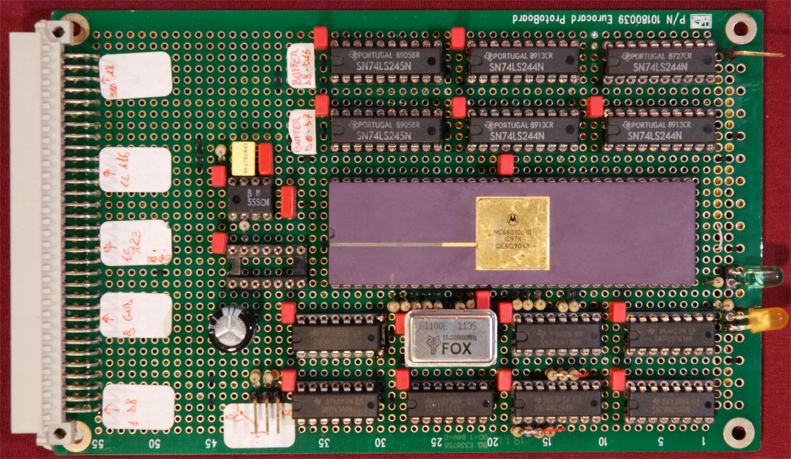 Kira 68010 computer. Scheda CPU.